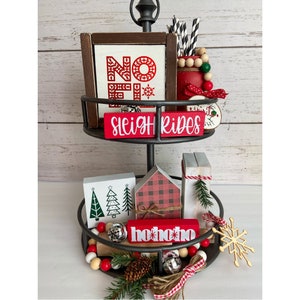 Classic Christmas - Tiered Tray Decor - Mantle Decor - Christmas Collection - Holiday Home Decor