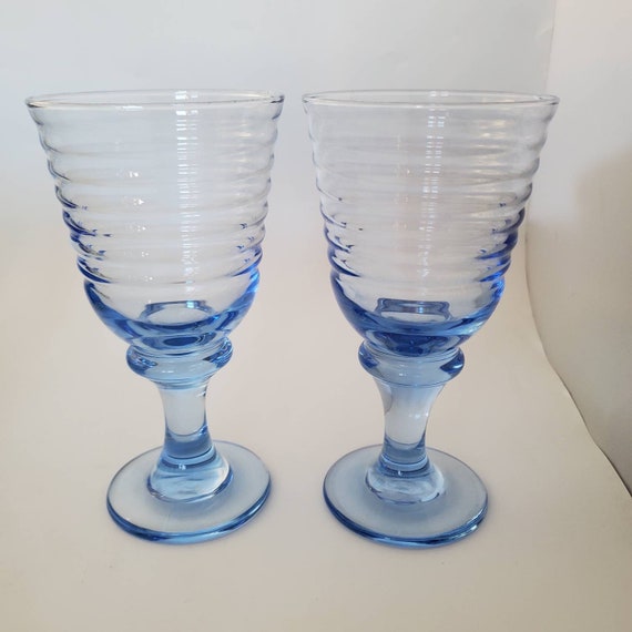 Ribbed Stem Glassware, Set of 2