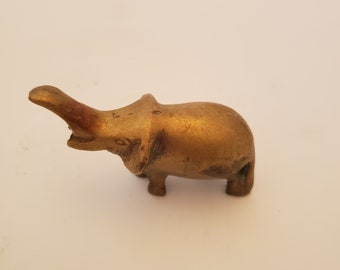 Vintage brass elephant trunk up mid century modern brass elephant figurine brass elephant figure elephant brass figurine trunk up