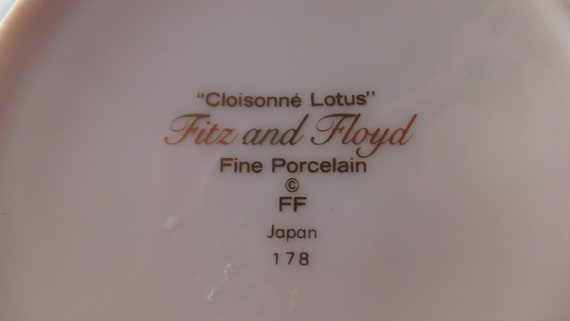 Fitz and Floyd Cloisonne LOTUS Tea Coffee Cup # 178 Fitz and Floyd Cloisonne LOTUS Tea Coffee Cup # 178