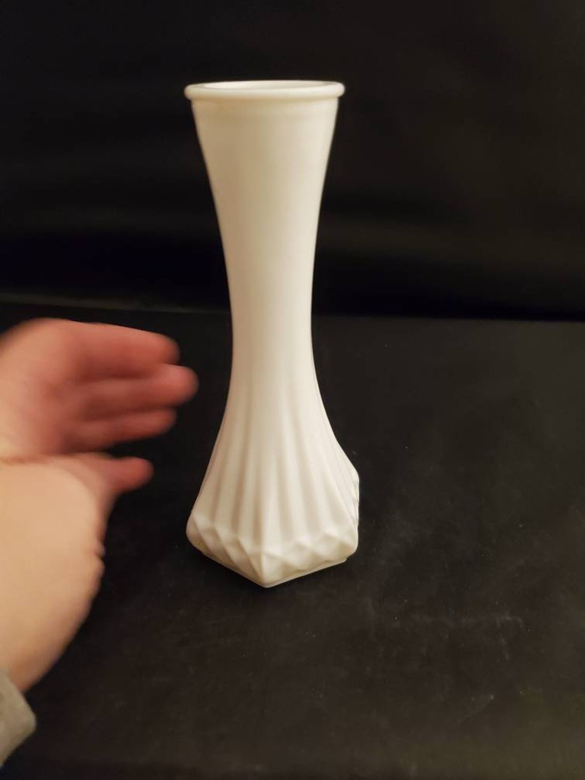 Vintage Milk Glass Bud Vase Hoosier Glass 4063 C Makers Mark Etsy