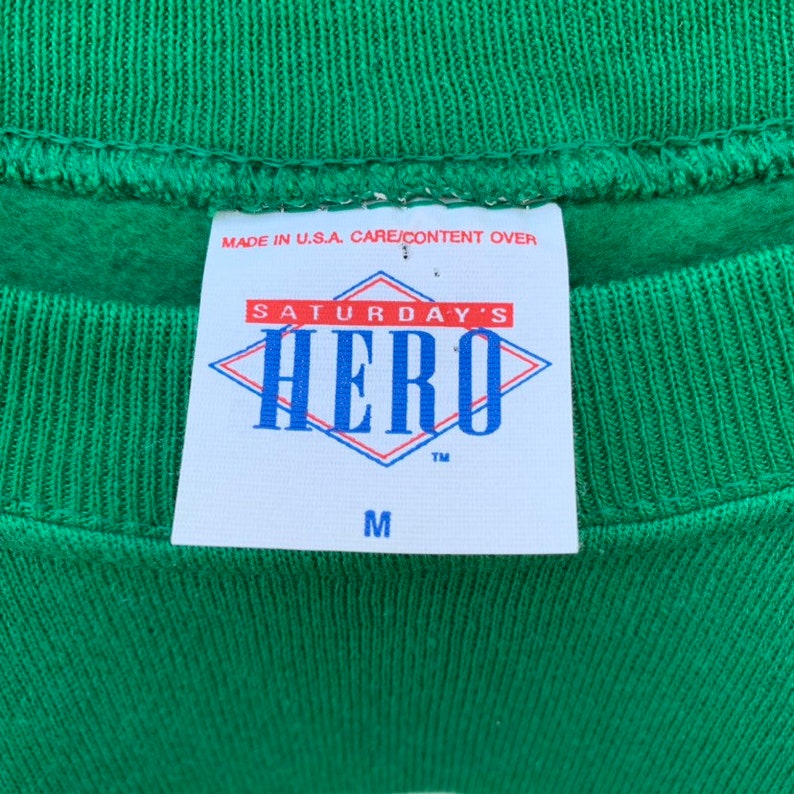 Brand New Without Tags Vintage 90s Boston Celtics Crewneck Sweatshirt by Saturday\u2019s Hero from 1991!