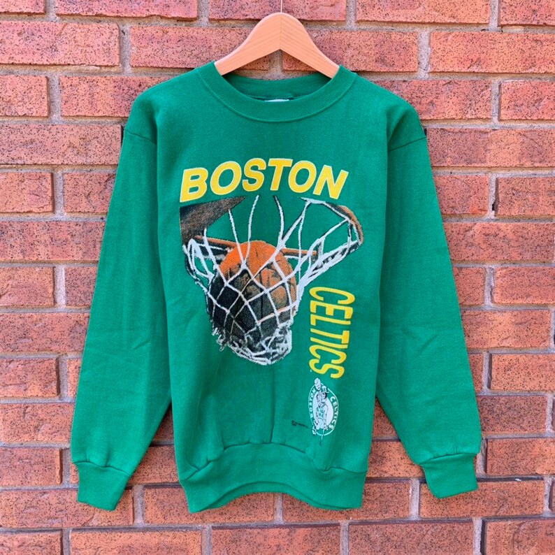 Brand New Without Tags Vintage 90s Boston Celtics Crewneck Sweatshirt by Saturday\u2019s Hero from 1991!