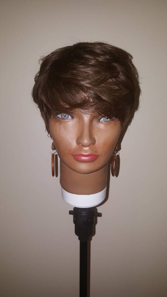 NEW Handmade 27 piece 100 Human Hair Wig Color 4 Etsy