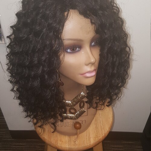 NEW Handmade Ocean Wave Crochet Wig W/lace Part Color 1b/33 Etsy