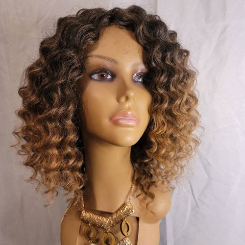 NEW Handmade Ripple Deep Crochet Wig Unit W/lace Part Color Etsy