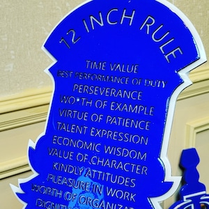 12 Inch Rule Sign, Phi Beta Sigma Fraternity Decor, College Frat Sign