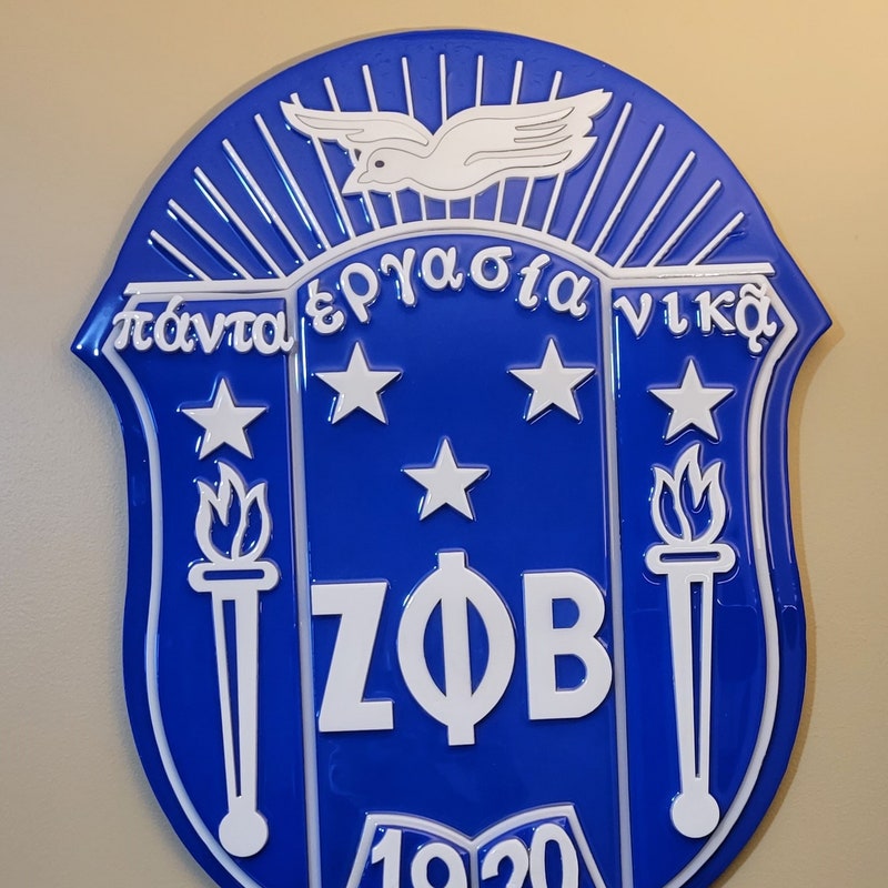 Zeta phi beta shield etsy
