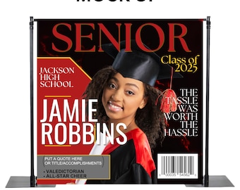 Custom Senior Magazine Cover Backdrop