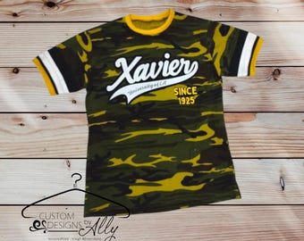 Xavier University Camo Embroidered Tee