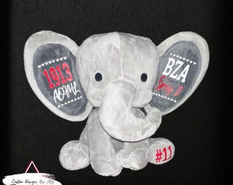 Custom Plush Delta Sigma Theta Personalized Elephant 2