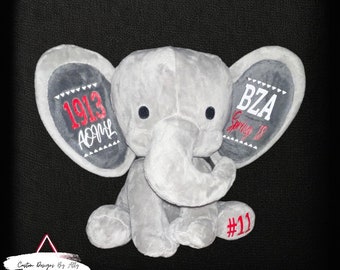 Peluche personnalisée Delta Sigma Theta Elephant 2 personnalisé