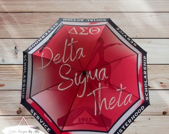 Delta Sigma Theta Large Golf Size Umbrella