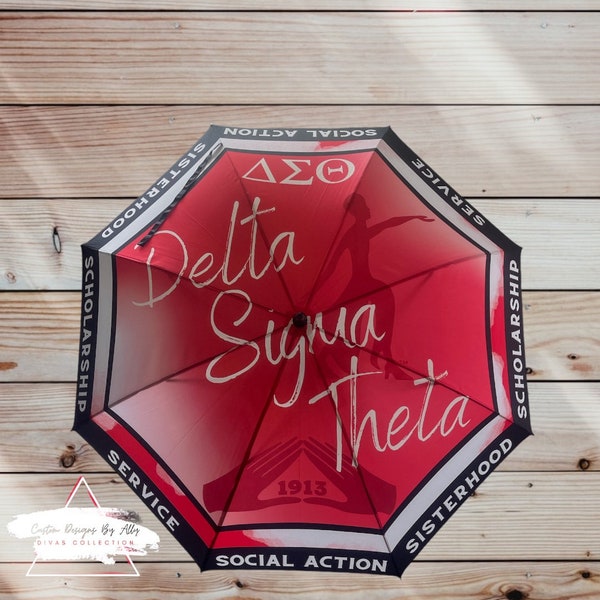 Delta Sigma Theta Large Golf Size Umbrella