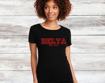 Delta Block Letter Tee