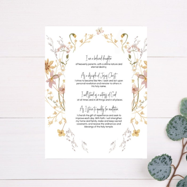 Young Women LDS Theme Printable Digital Download - Etsy