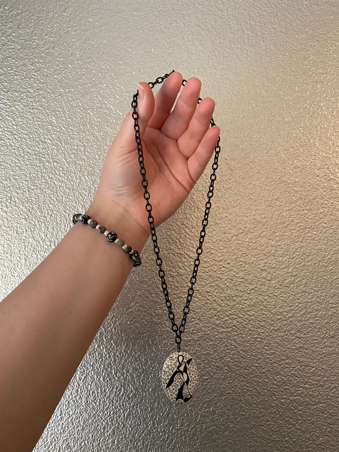 Multifaceted Jewelry Set Necklace & Adjustable Bracelet Silk - Etsy UK