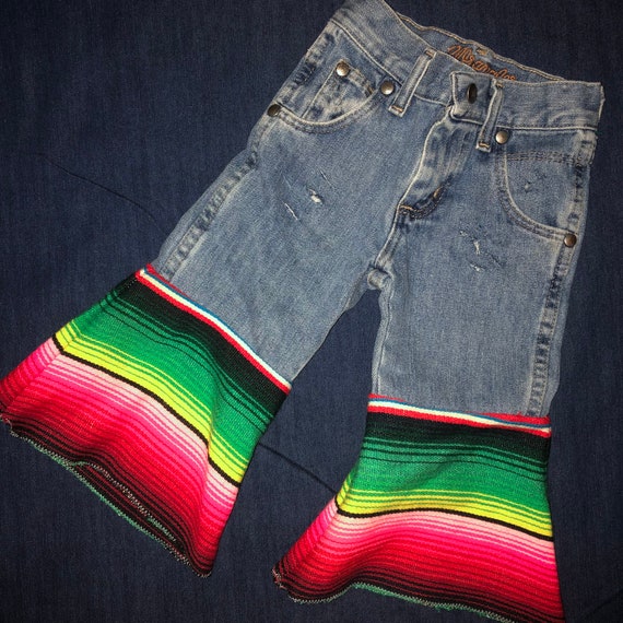 Wrangler Serape Bell Bottom Flare Jeans 
