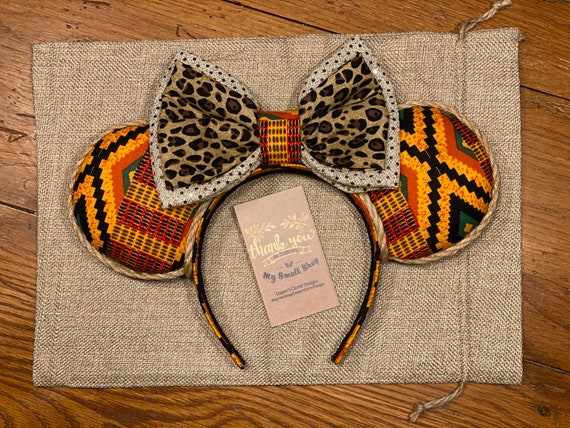 Animal Kingdom Inspired Ears, Kilimanjaro Safari Inspired Ears, Kente Cloth African Ears