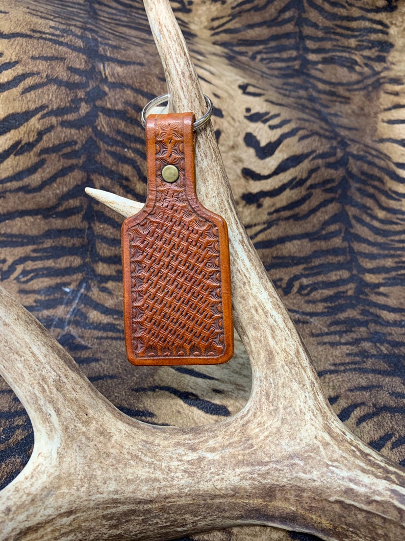 Basket weave key chain