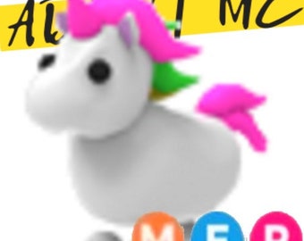 Adopt Me Unicorn Etsy - roblox adopt me mega neon evil unicorn