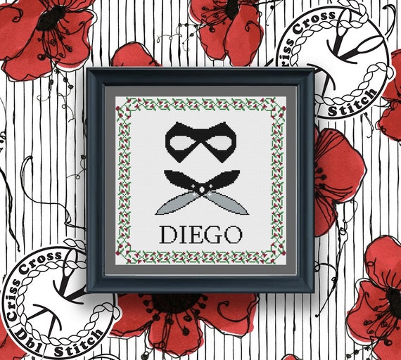 Diego Number 2 Umbrella Academy Cross Stitch Pattern Instant Etsy