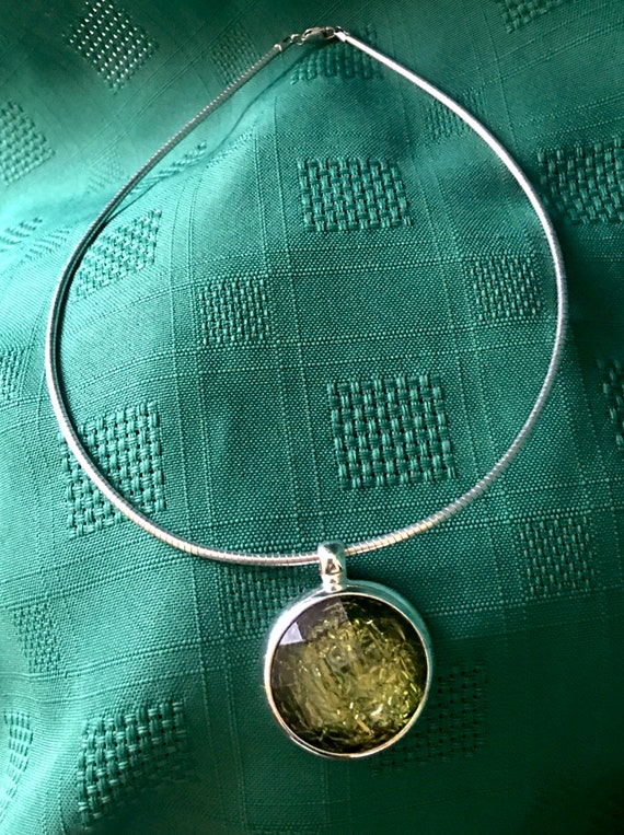 Italian Murano Glass Necklace Gem