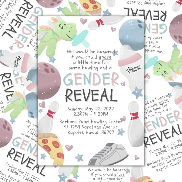 Gender Reveal Bowling Ball Etsy