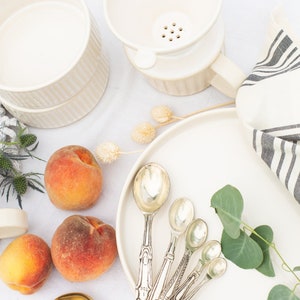 White Ceramic Dinner Plate, Tableware, Dinnerware, Handmade Ceramic Plate, Ceramic Plate, Modern Plate, Handmade Gift image 4
