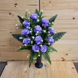 Cemetery flowers - cemetary flowers - cemetery cone - holiday cemetery flowers - flowers for grave - wildflower vase - gravesite flowers