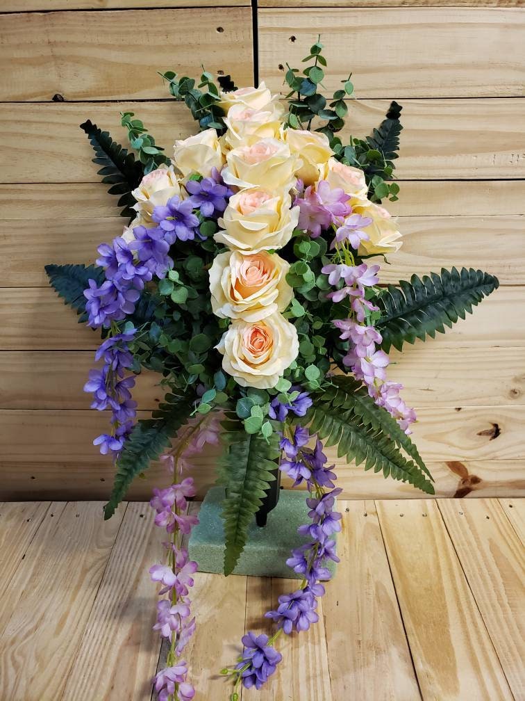 Cemetery flowers cemetary flowers Easter cemetery flowers | Etsy