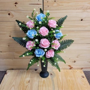 Cemetery flowers - cemetary flowers - cemetery cone - holiday cemetery flowers - flowers for grave - wildflower vase - gravesite flowers