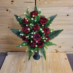 Cemetery flowers - cemetary flowers - flowers for cemetery - cemetary cone - cemetary vase - gravesite flowers - wildflower vase - roses