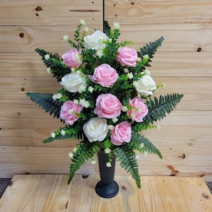 Cemetery flowers - cemetary flowers - cemetery cone - holiday cemetery flowers - flowers for grave - wildflower vase - gravesite flowers