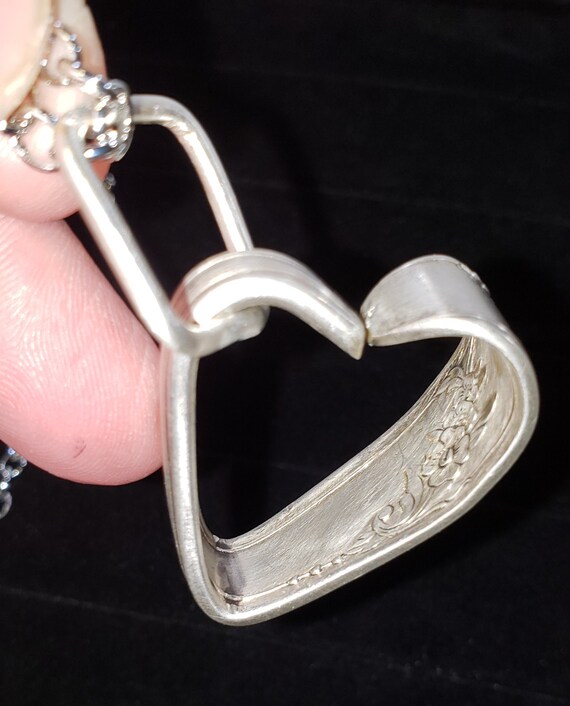 Queen Bess II Flatware Floating Heart Pendant W/handmade Bail | Etsy