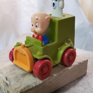 Warner Bros - Disney - Porky Pig - Ghost Catchers Truck Safe - 1992 - Kids Meal Toy