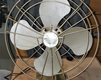 Vintage Oscillating Dominion Fan, Working Antique Fan, Old Table
