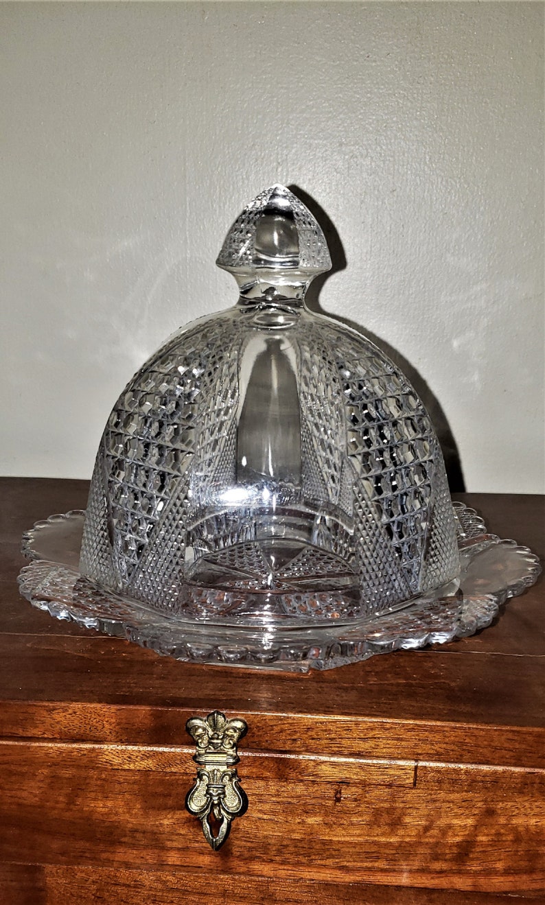 Fostoria Glass Carmen Butter Dish Etsy