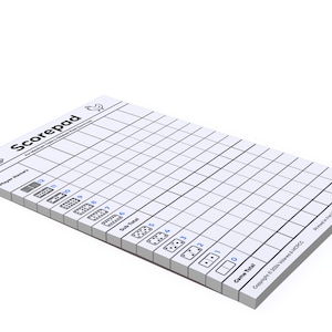 Volareo Mexican Train & Chicken Foot Dominoes Scorepad - Score Sheets for Double 12 Domino Sets (8.5 x 5.5 Inches, 100 Sheets)