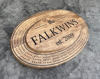 Personalized Wooden Cribbage Board
