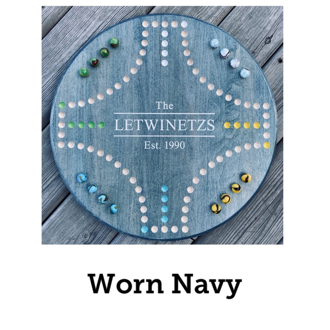 Marble Board Game Marble and Cards Custom Game Personalized Game Card