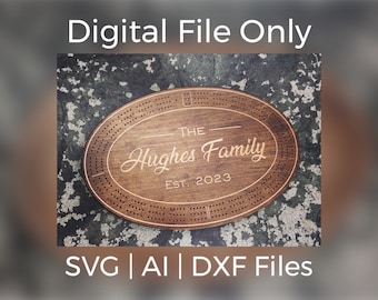 Cribbage Board Digital File | SVG | AI | DXF