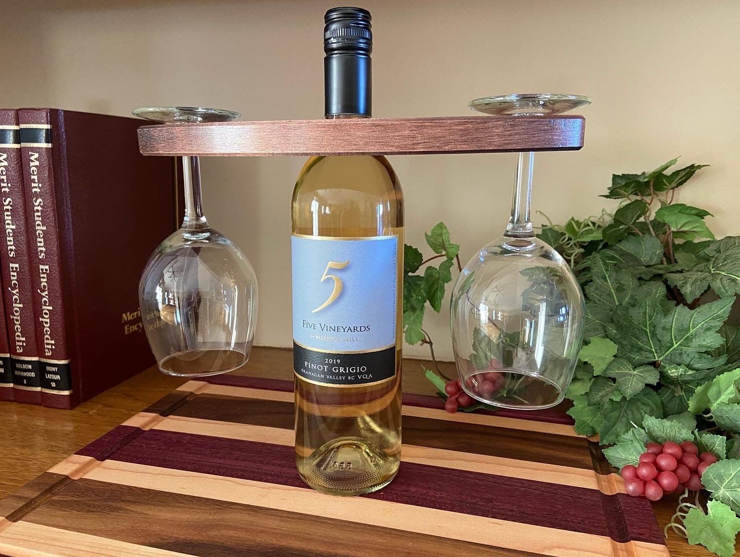 Wine Caddy Wine Glass Holder Table Decor Wine Gifts Etsy