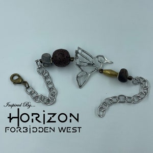 Horizon Forbidden West Aloy Inspired Hummingbird Bracelet - Brass, Bronze, Lava Stone, Stone