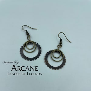 Arcane League of Legends Inspired Earrings -  Steampunk