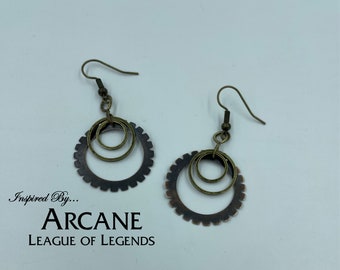 Arcane League of Legends Inspired Earrings -  Steampunk