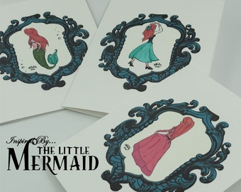 The Little Mermaid Inspired Greeting Cards, 6-Pack