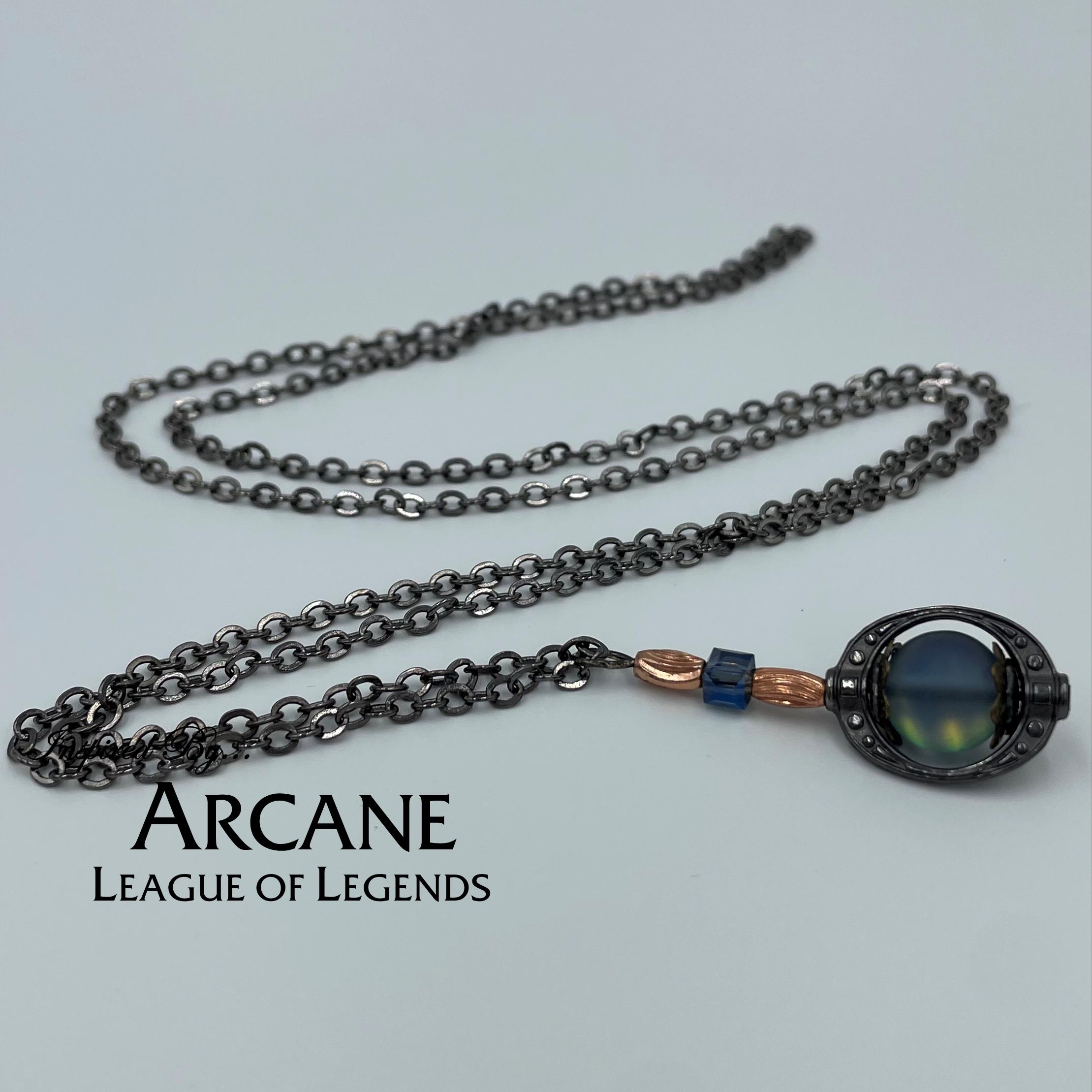 Arcane League of Legends Hextech Inspired Necklace - Moonstone, Crystal ...