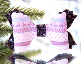 3.5" Velvet Christmas Sweater Bow