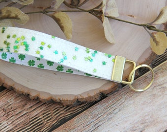 St Patricks Day Double Sided Key Fob Wristlet